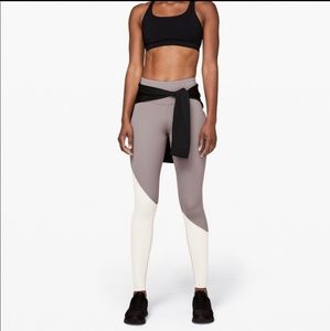 Lululemon Wunder Under Pants Gray White